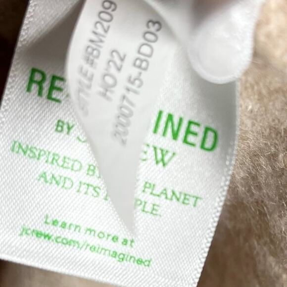 J. Crew Ribbed Mock Neck Sweater Womens XS Beige Neutral Merino Wool Alpaca - Picture 10 of 10